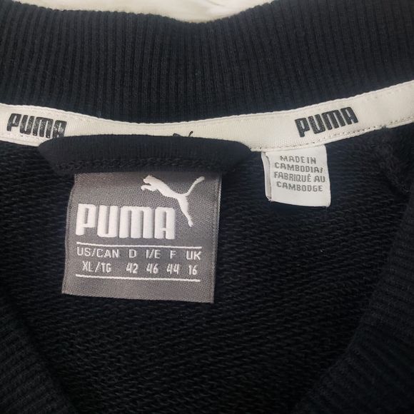 Puma Sz XL Womens Track Jacket Full Zip Black Athleisure Activewear Top Pockets - Picture 6 of 9